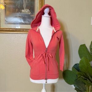 RARE Vintage Y2K Babydoll Pink Abercrombie & Fitch Double Zip-up Hoodie